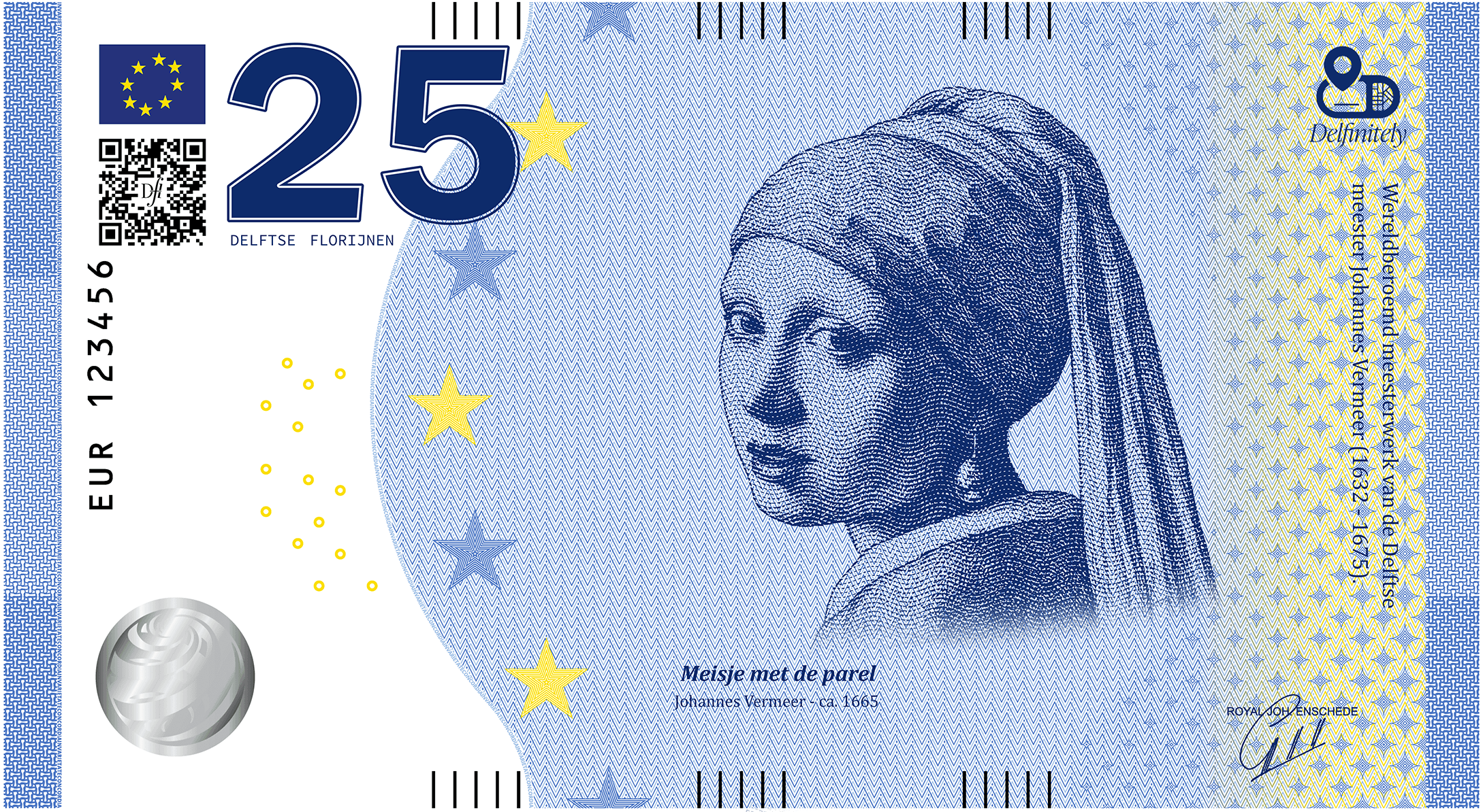 Delftse Florijn bankbiljet 25